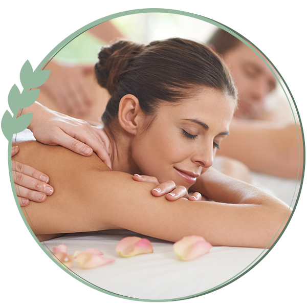 woman enjoying a massage