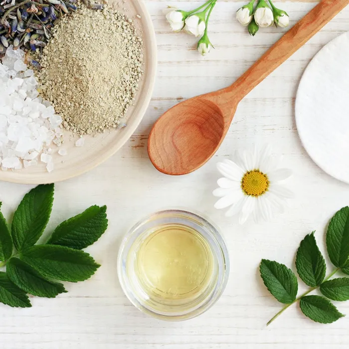various herbs and oils for spa treatments