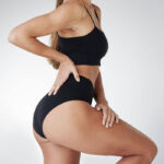 woman's torso and thighs with smooth skin