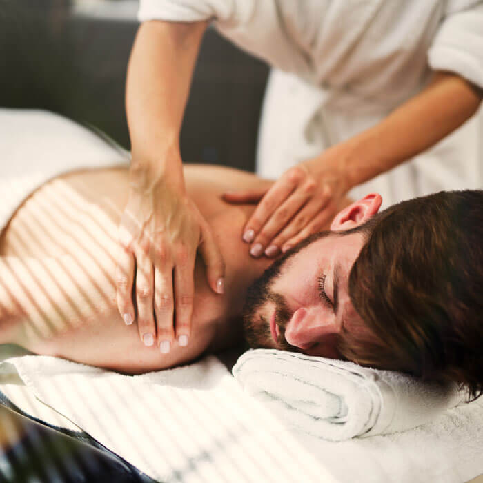 back, neck, and shoulders massage